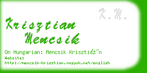 krisztian mencsik business card